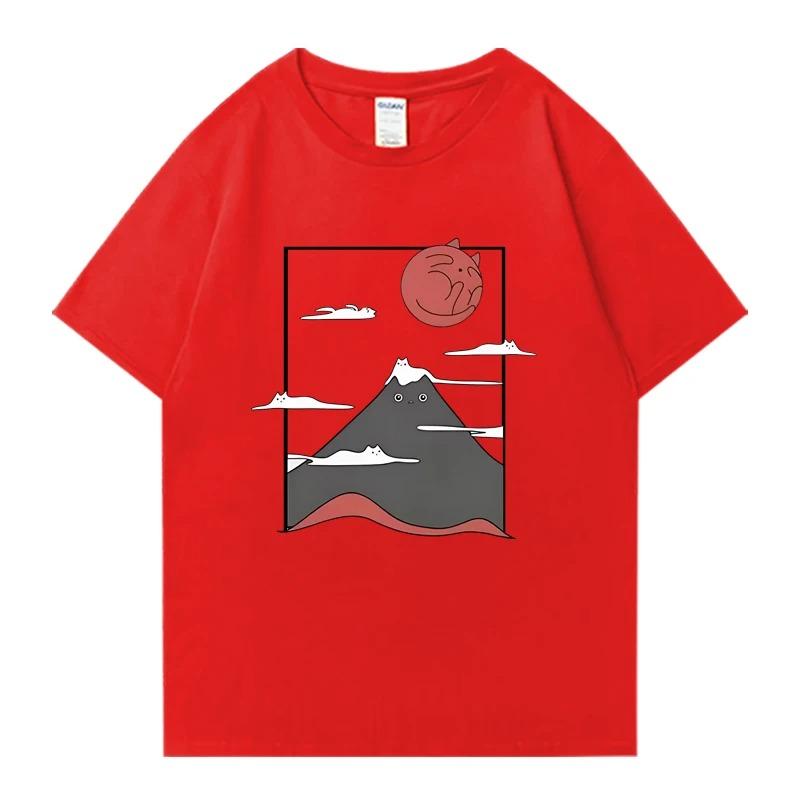 Summer Cute Japanese Style Cat Street Style Printed Loose TShirt Cotton Unisex Printed Plus Size Short Women And Unisex TShirt S