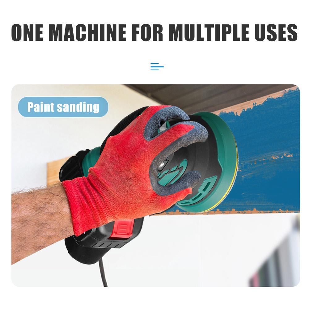 Wood Grinder Polishing Grinding Machine Cordless Rechargable Random Orbital Electric Sander With Sandpaper