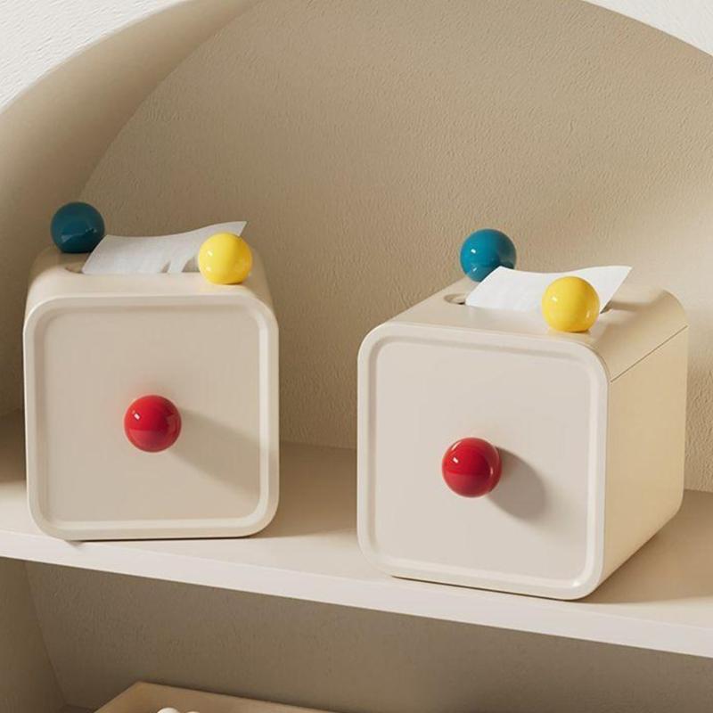 Dopamine Desktop Tissue Holder for Living Room or Bedroom Elegant Napkin Dispenser Waterproof Paper Roll Container