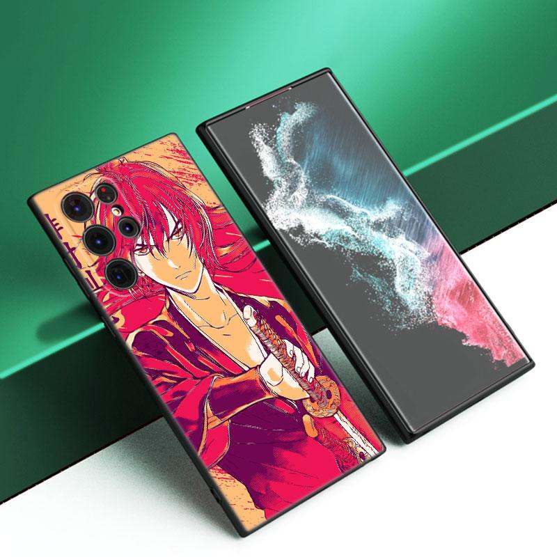Rurouni Kenshin Anime Black Silicone Phone Case For Samsung Galaxy S23 S21 S20 FE S24 S22 Ultra S10E S10 S9 S8 Plus