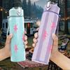 1PC Ballerina Girl Silhouette Pattern Print 750ml Color Plastic Sports Water Bottle Leakproof Flip Straw Lid Suitable for Sports Office Home Use
