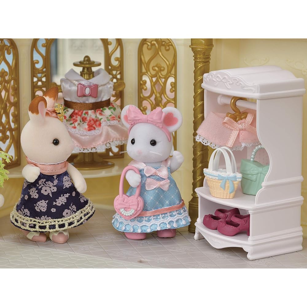 Sylvanian Families Town Sweet Ribbon Collection Fashion Set Toy Dollhouse for Ages 3 and Up