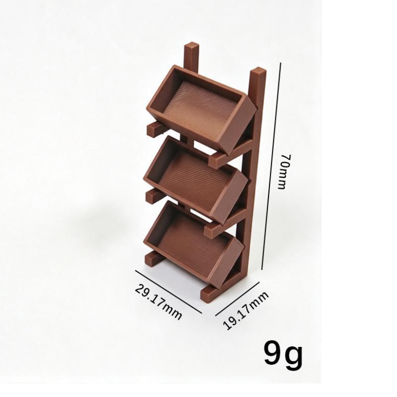 Mini Simulated Display Rack Storage Shelf Exquisite Dollhouse Furniture Ornament for Desktop Small Decor Craft Gifts
