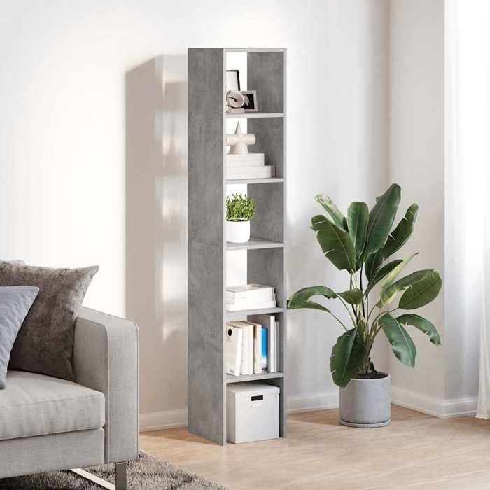 VidaXL Bibliothèques 2 pcs empilable gris béton bois d'ingénierie, étagère, étagère à livres, support de livre, armoire de 858810