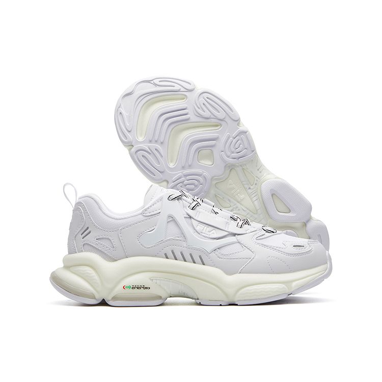 FILA Fusion Comfortable Sports Low-Top Lifestyle Shoes Women sneaker White T12W111107FWT