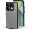Silicone Case for Xiaomi Redmi Note 13 Pro 5G, with Camera Protection, Transparent/black + 9H Tempered Glass