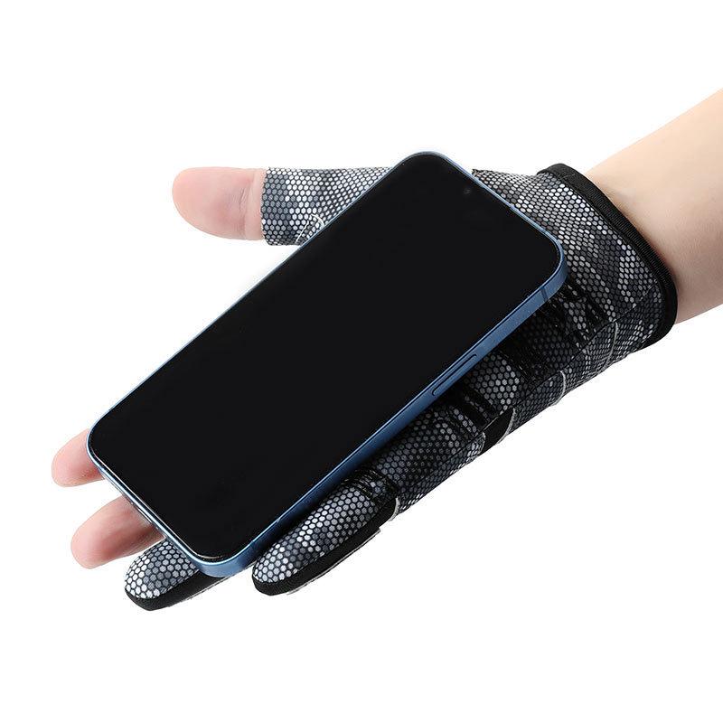 Breathable Non-Slip Sun Protection Fishing Gloves, 3-Finger or 5-Finger Options.