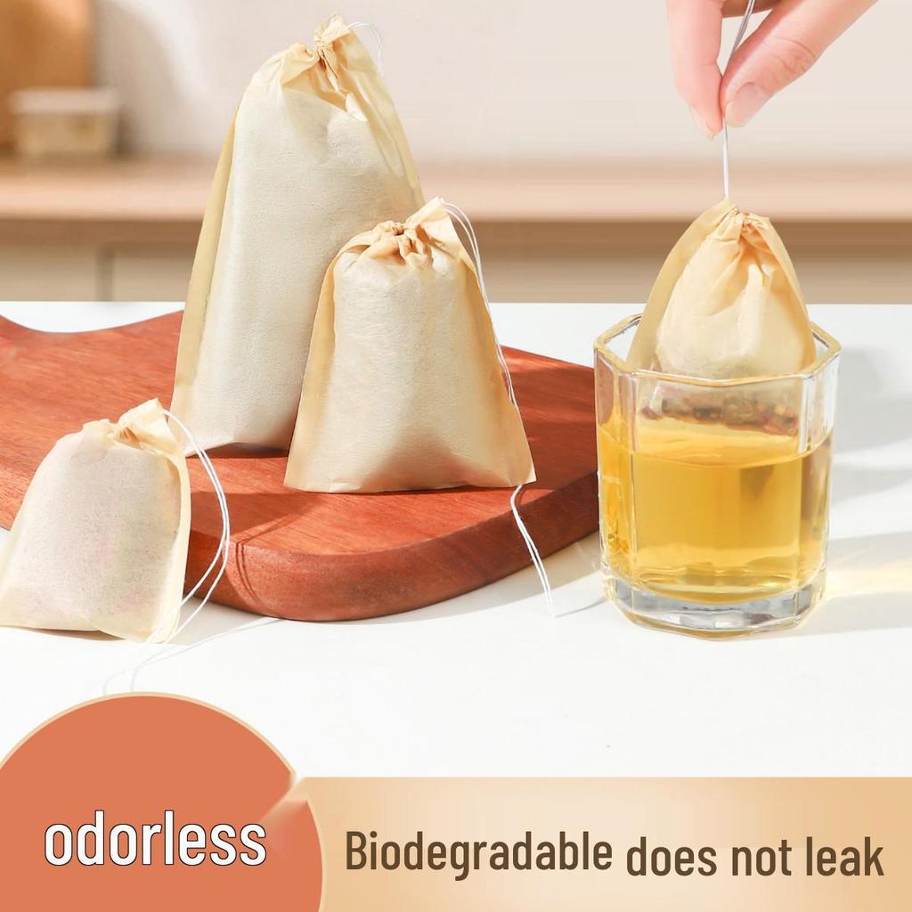 Disposable Food-Grade Wood Pulp Paper Tea Bags for Herbal Brewing and Seasoning Spices