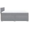 Box Spring Bed with Mattress Light Grey 140 x 190 cm Fabric