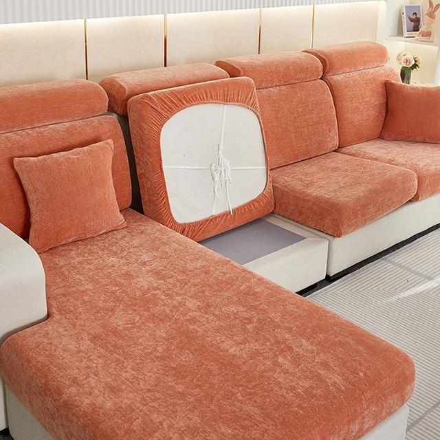 New Thick Luxury Sofa Seat Cushion Cover Anti-Dust Elastic L Shape Sofa Couch Cover Separate Washable Furniture Protector Kids
