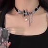 Love Heart Rivet Punk Choker Necklace - Y2K Subculture Clavicle Chain