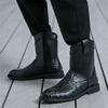 Designer New Arrivals Winter Mixed Patchwork Western Boot High Quality for Men's Pointed Casual Shoes Luxury High Tops
