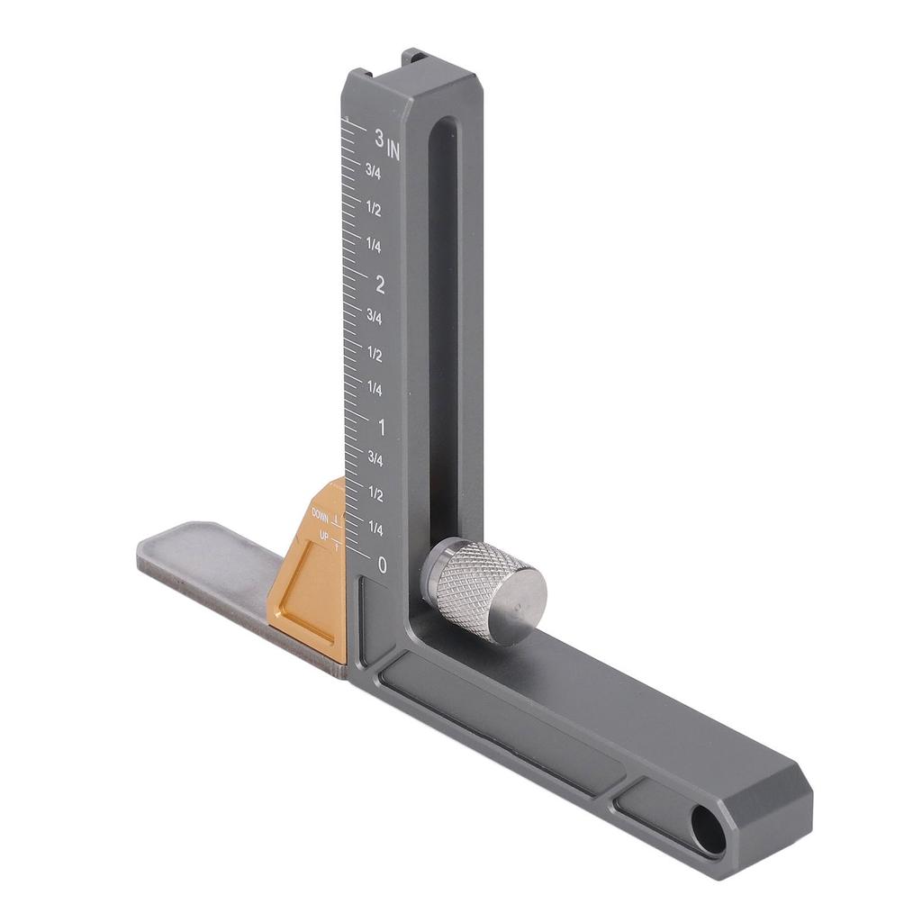 Imperialer Höhenlehre Aluminiumlegierung Tiefenmesswerkzeug für Holzbearbeitung Sägetisch Kantenanleimmaschine