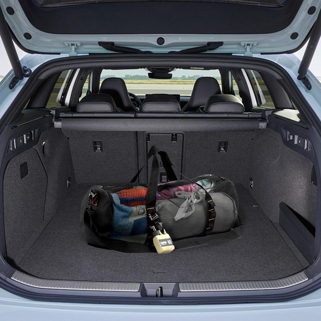 Foldable Mesh Dive Bag Adjust Shoulder Strap Breathable Mesh Travel Duffle  Adjust Shoulder Strap Handle Mesh Travel Duffle