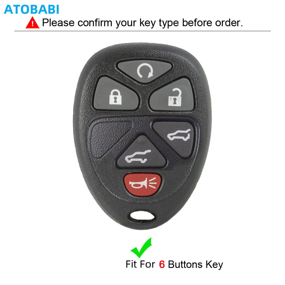 Leather Car Key Cover Bag For GMC Yukon SUV For Cadillac Escalade For Chevrolet Suburban Tahoe Remote Control Fobs Shell Protector Case