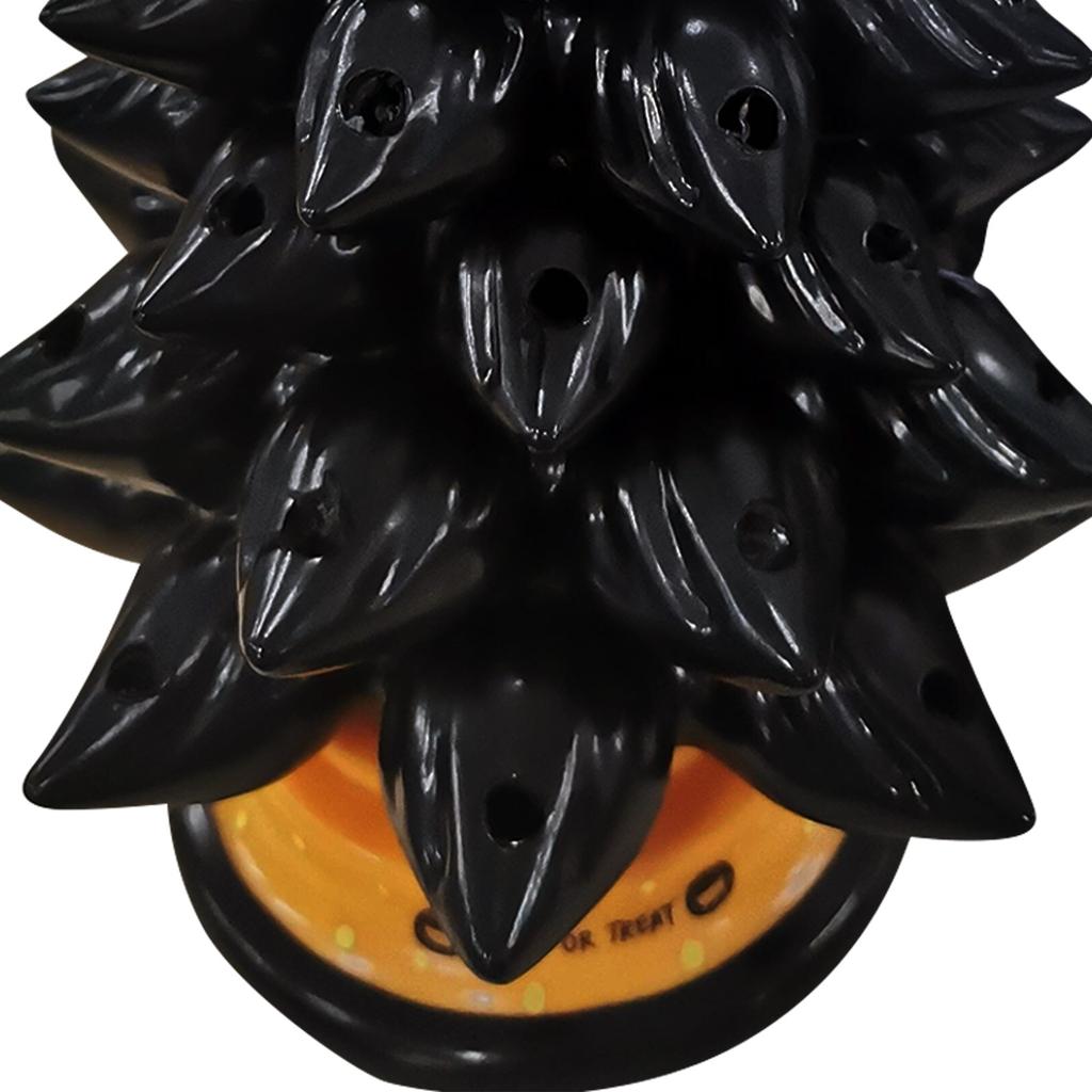 Hand-Painted Black Tabletop Halloween DecorTree,Lighted Centerpiece