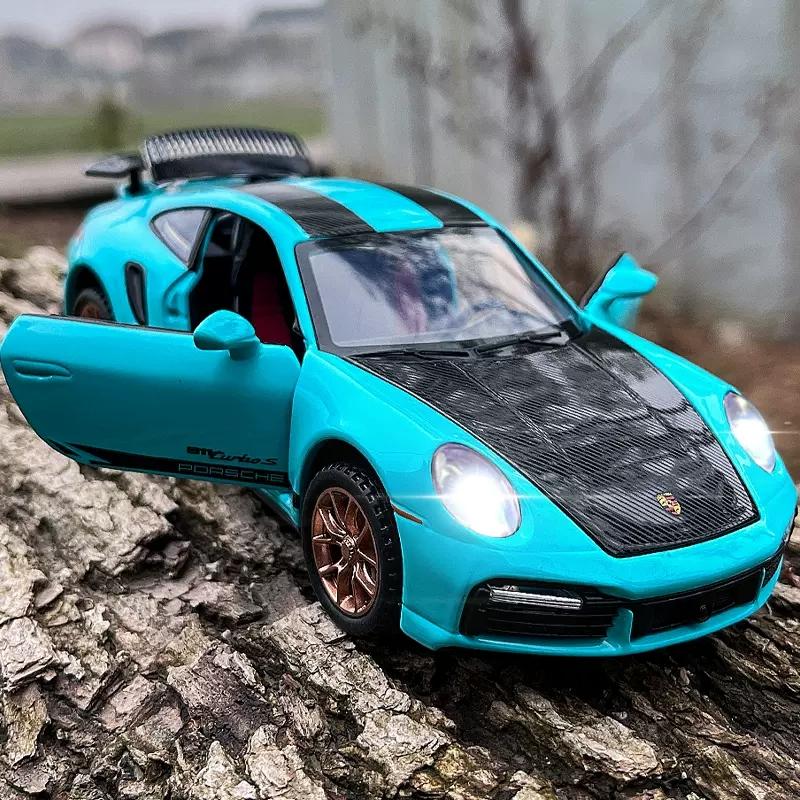 

911 997 Turbo S Литье под давлением 1:Модель автомобиля из 32 сплавов, миниатюрный автомобиль Turbo S, металлический суперкар, подарок на день рождения для детей