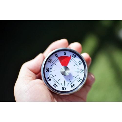 Roost [Battery-Free: Simple Japanese Manual Included] Kitchen Timer with Magnetic Feature, Analog, Stylish, 60-Minute Timer