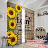 2pcs 2D Flat Printing Window Treatment Curtains Learn From Yesterday Sunflowers Polyester Fabric Without Electricity Holiday