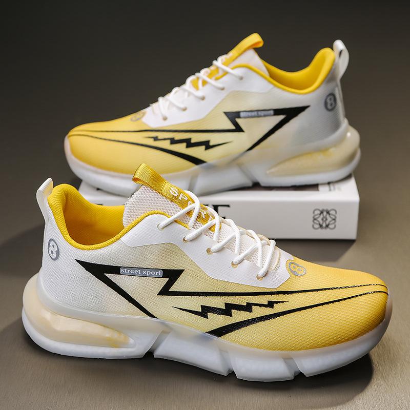 Popular men's shoes summer casual shoes mesh sports shoes air cushion shock absorption running shoes Korean version of student trend shoes