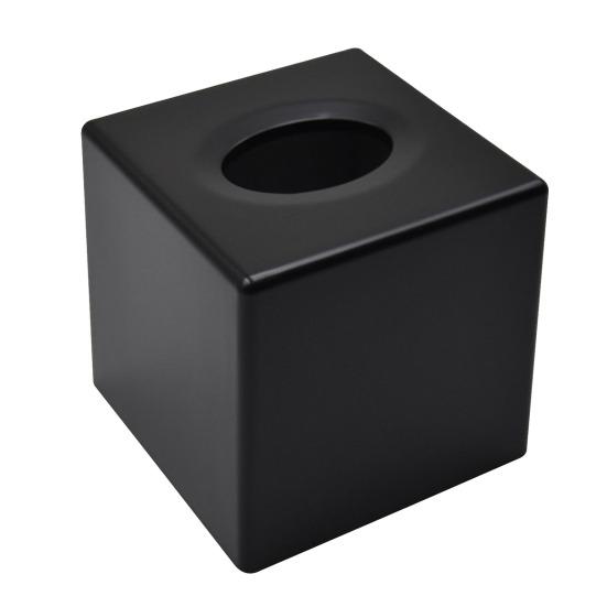 

Крышка коробки Квадратный держатель для салфеток Большое овальное отверстие Отделение для хранения декоративных салфеток чёрный