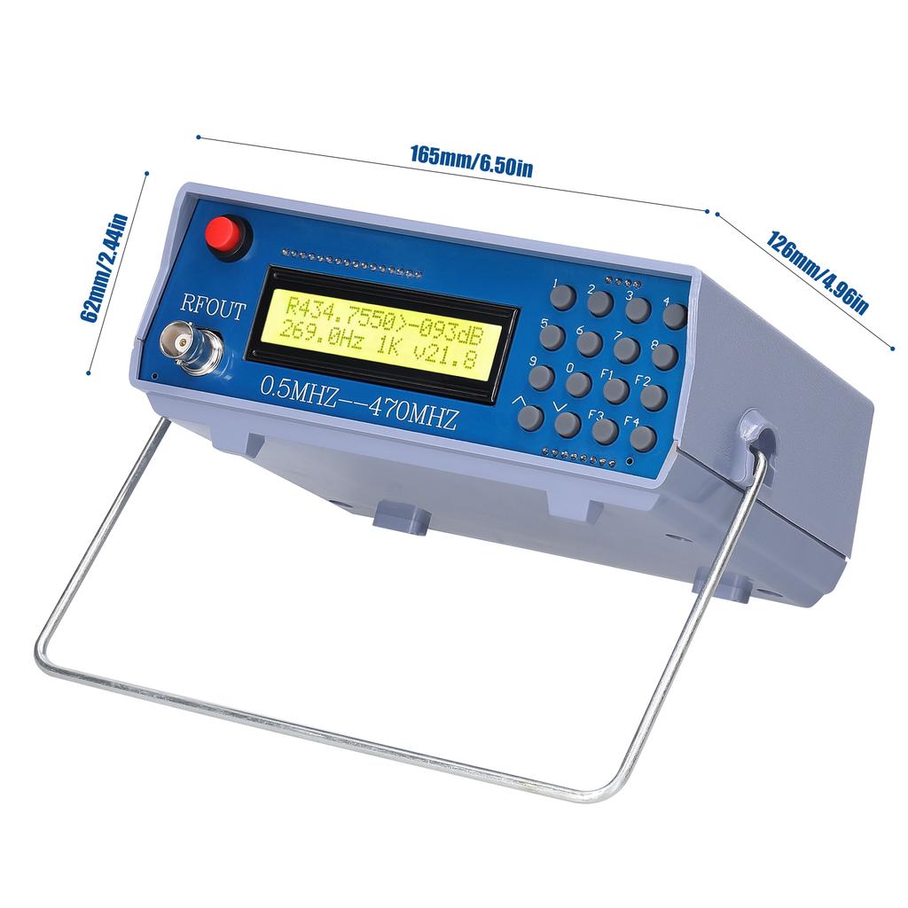 0.5M 470M Radio Frequency Signal Source Generator Practical Debugging Instrument Tester for Frequency Modulation