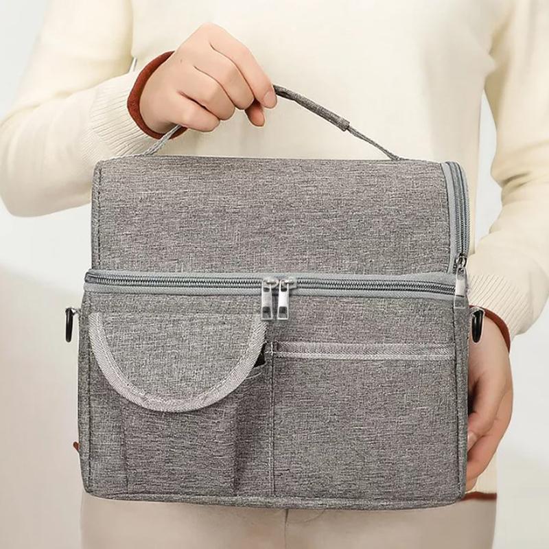 Large Insulated Lunch Bag Adult Kids Men Thermal Cool Hot Food Storage Tote Box
