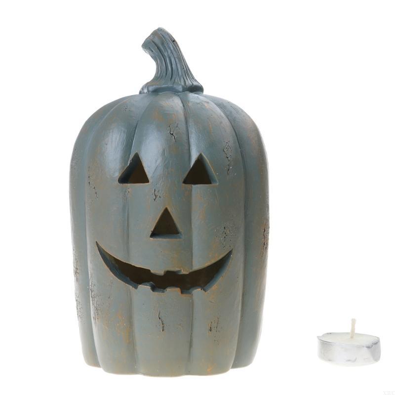 

Glows Pumpkin Decoration Light Cover Halloweens Resin Craft for Childrens Us X3UC C серый