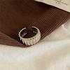 Retro S ring does not fade, light luxury index finger ring, open ring.