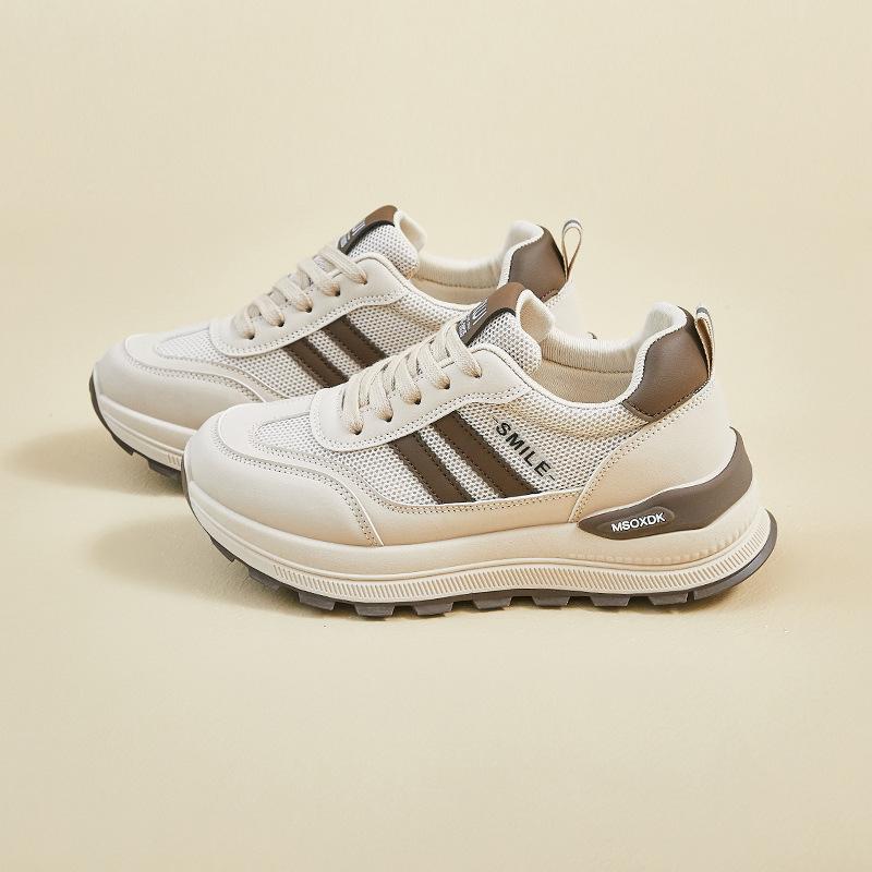 Super soft and high-value student sports shoes mesh breathable spring new platform dad shoes casual running shoes