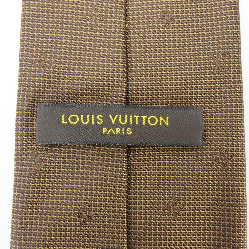 Used LOUIS VUITTON tie Monogram silk Brown suit