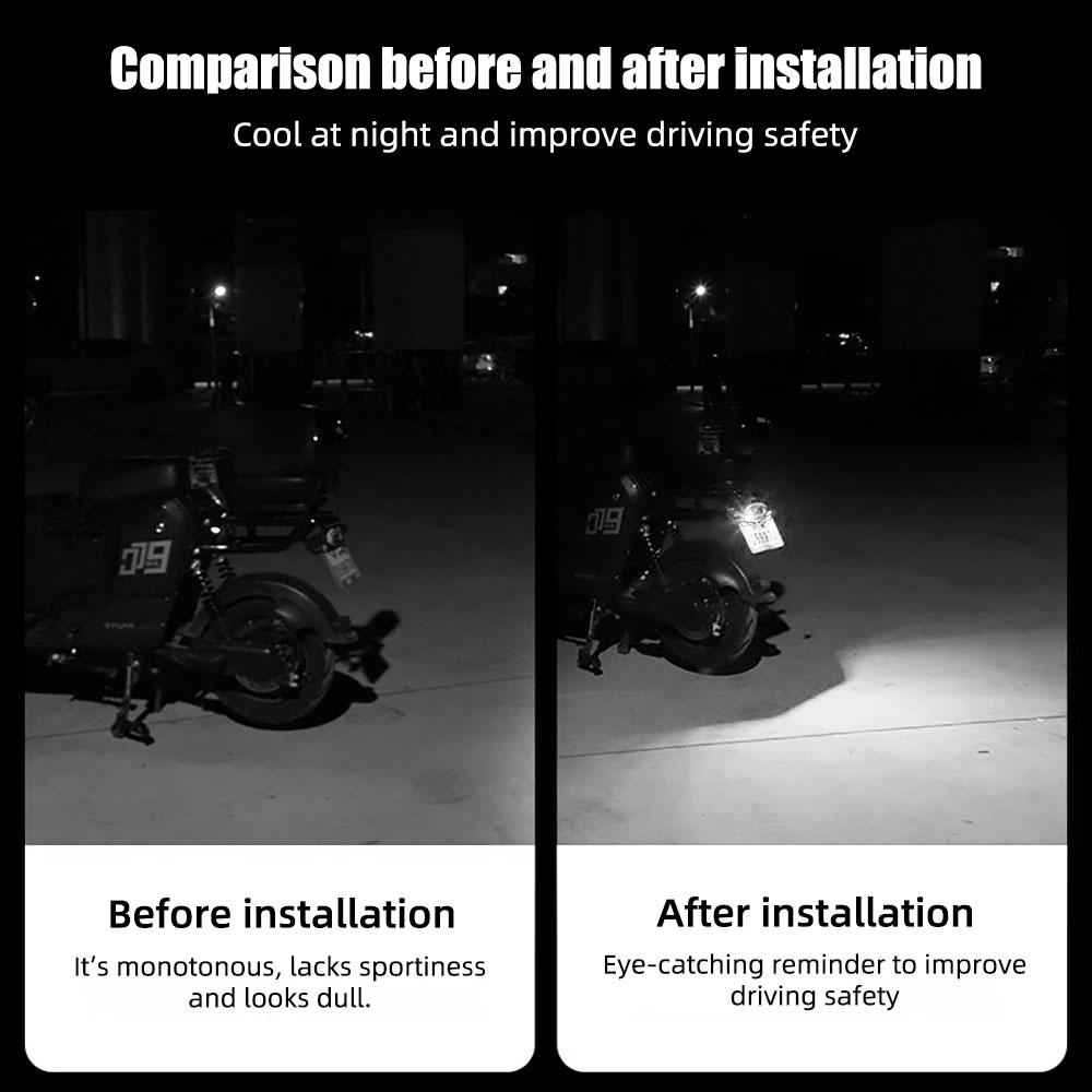 2Pcs Universal Car LED Devil Eyes Light Demon Eyes Headlight Motorcycle Turn Signal Flasher Tail Lamp Mini Auto Decoration Lights