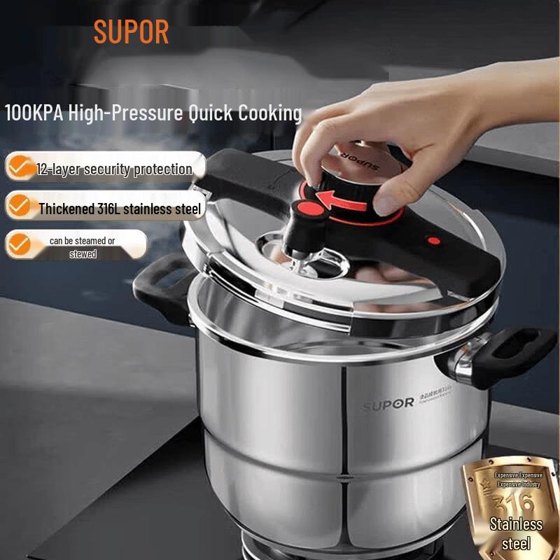 SUPOR 6L 316L Stainless Steel Pressure Cooker