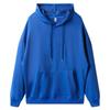 Solid Color Cotton Blends Sweatshirt Zipper Loop Knit Hooded Cardigan Jacket Loose Hoodie Team Uniform Work Advertising Hoodies Coat