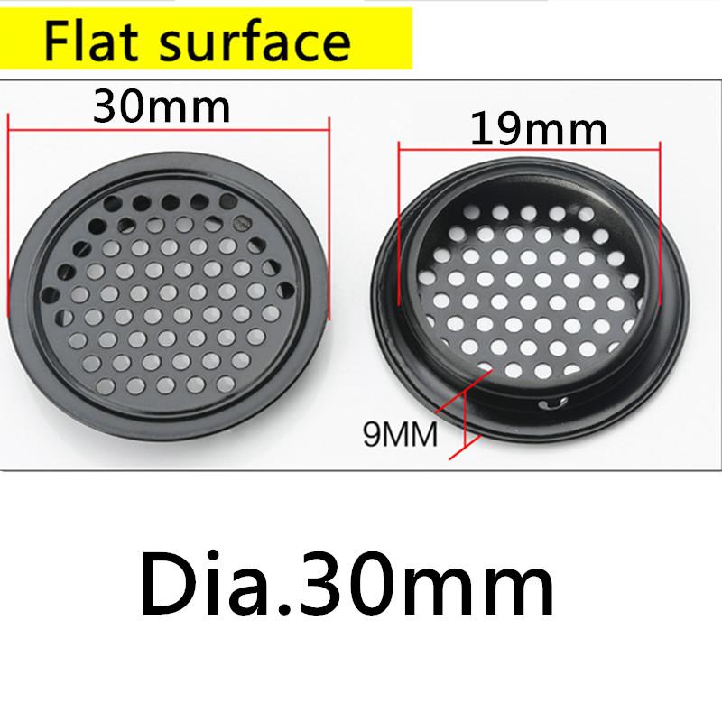 10pcs Wardrobe Cabinet Mesh Hole Black Air Vent Louver Ventilation Cover Stainless Steel Black  Cupboard Air Vent Pest Control