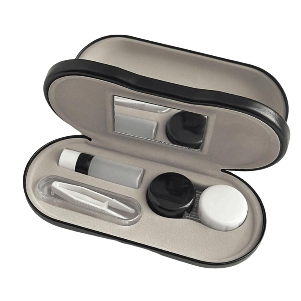 16.2*7.2cm Dual Glasses Case Black Hard Shell Glasses Box Classic Glasses Case  On-The-Go Use