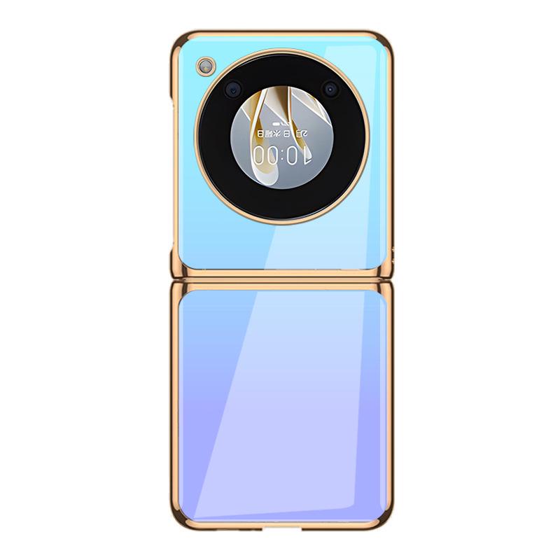 Nubia Flip Case: Galvanisierte Glasabdeckung mit Farbverlauf – kreatives, wortloses Design