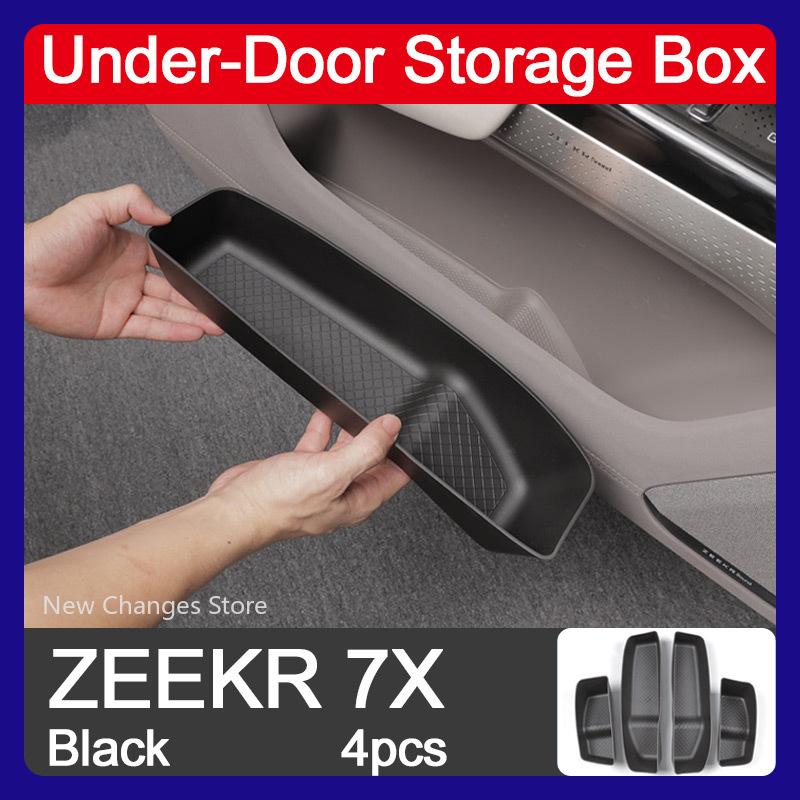 For Zeekr 7X 2024 2025 Car Door Storage Box Door Side Slot Storage Protection Pad Storage Box Interior Upgrade Parts