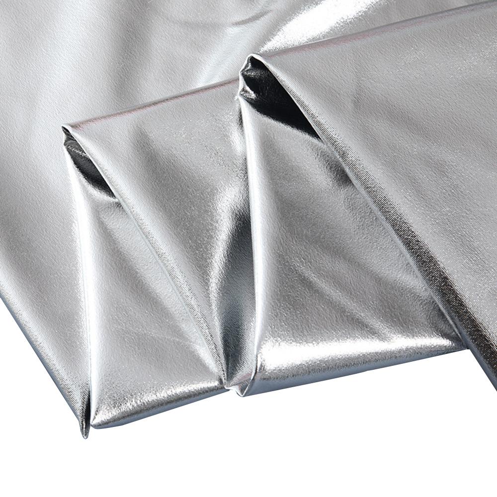 59in x 19in Stretch Shiny Gold Foil Bronzing Spandex Fabric Glossy Material for DIY Stage Cosplay Costume Dress Background Decor