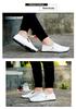 Four Seasons Men's White Breathable Leather Slip-On Driving Shoes