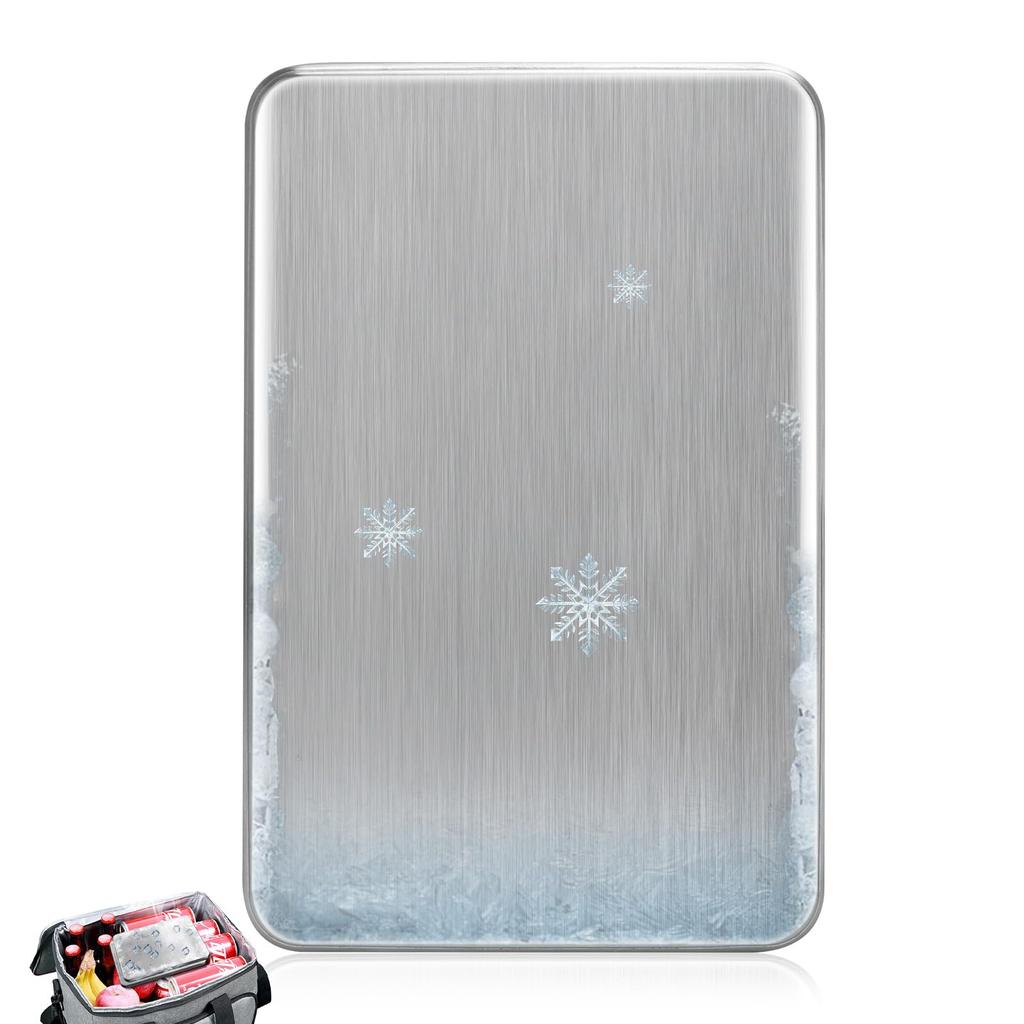 MORISHOP Powerful Ice Pack with Incredible Cold the Best Cooling Stainless Steel Ice Rectangular Shape 1 Long-Lasting Retention, Item, Compact,