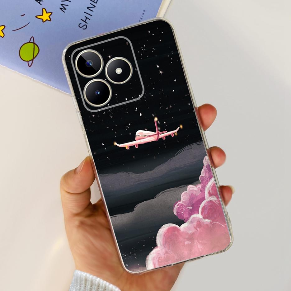 Etui na Realme Note 50 RMX3834 Uroczy Kot Malowane Pokrowiec Miękki Silikonowy Pokrowiec na Telefon Na Realme Note 50 Note50 Tylna Pokrywa 6.74'' Torby