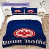 Custom Name Eintracht Frankfurt Pattern Bedding Uilt Set Uilt Cover Pillowcase Home Decoration Birthday Gift (1*duvet Cover+2*pillowcase Without Core)
