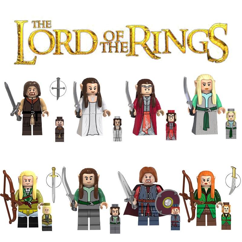 Children's Toy Lord Of The Rings Elf King Building Blocks Abs Plastic Small Particle 4.5 Cm Height