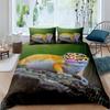 Lizard Duvet Cover Set Reptile Bedding Sets King Size for Boys Girls Toad Tropical Animal Purple Floral Exotic Comforter Cover