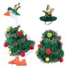 Christmas Tree Goose Outfit Desk Goose Clothes Festive Goose Costume for 7'' Goose Statue Holiday Xmas Table Decoration