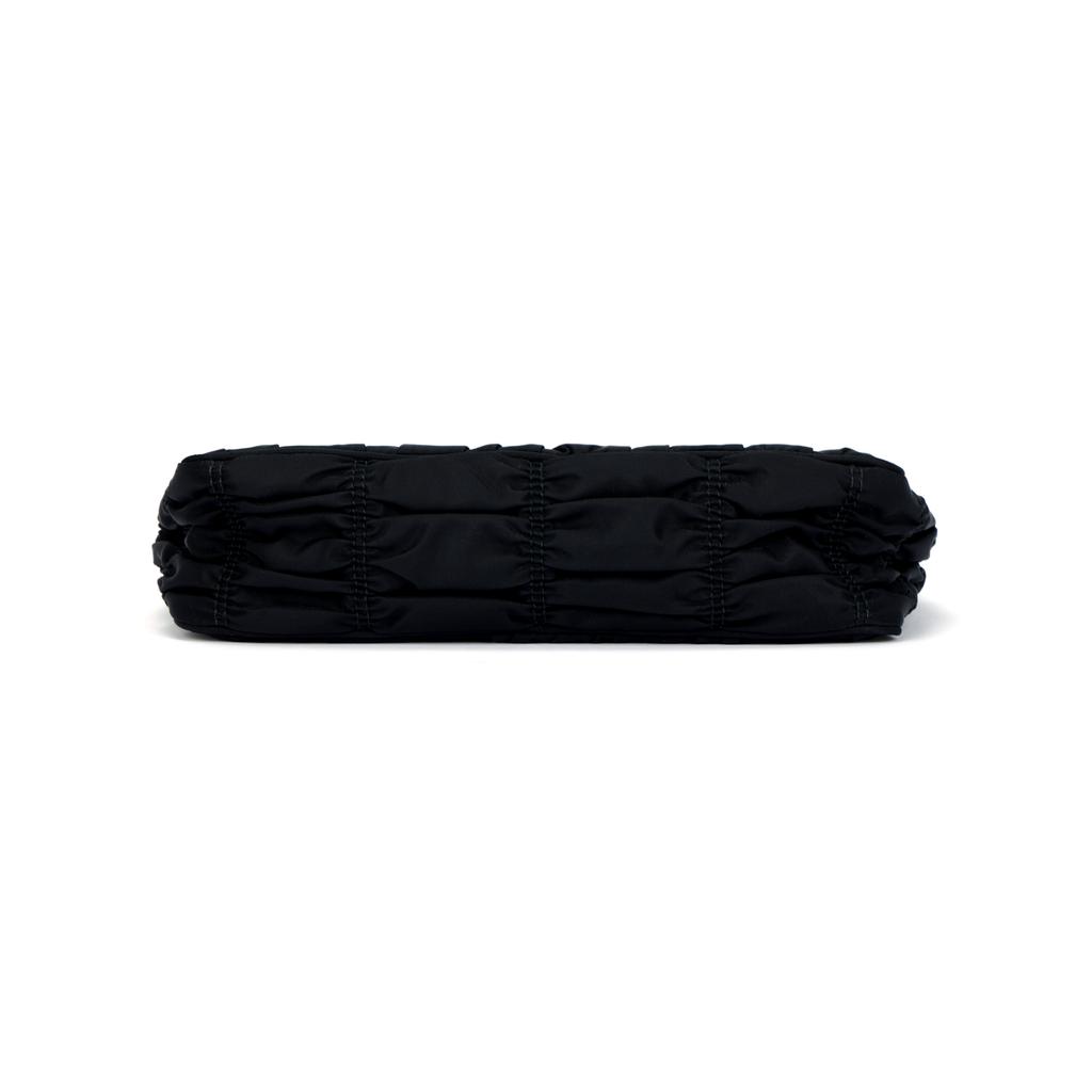 Prada Neuauflage Hobo gefaltete Mini-Handtasche aus Nylon und Saffiano-Leder Damenhandtaschen Schwarz 1NE204-QR1-F0002