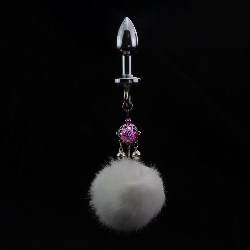 Pompom Anální Kolík a Svorky na Bradavky - Unisex SM Tréninková Hračka se Svítícím Kolíkem