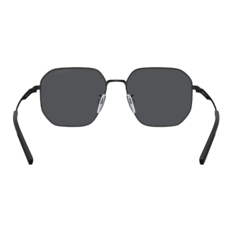 Emporio Armani Logo Metal Irregular Shape Sunglasses Men sunglasses Black 0EA2154D30018757