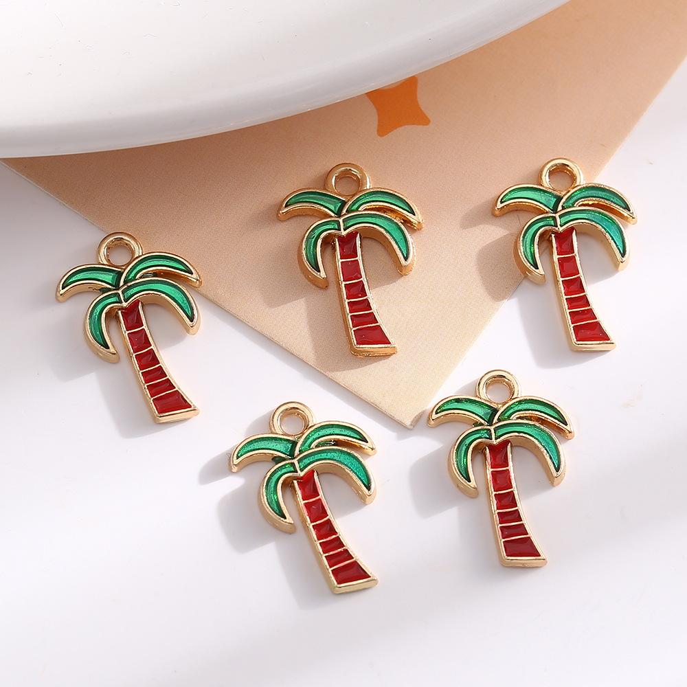 Mini Fruit Alloy Pendant Colored Drip Jewelry Accessories Diy Key Pendant Creative Cute Bracelet Necklace